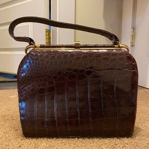 Crocodile print purse